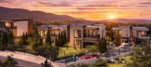 ENEA Residence — входът на затворения комплекс