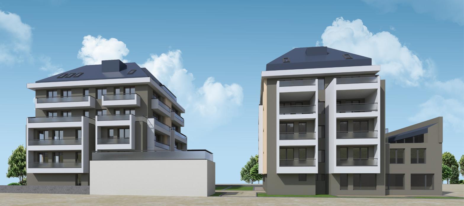 Сграда SAMUIL RESIDENCE, ул. „Цар Самуил“ 155-157, София – визуализация на двете тела